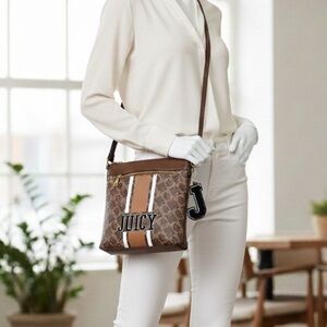 Juicy Couture Brown and Tan Crossbody Bag